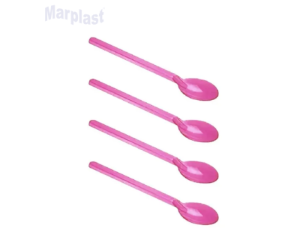 MINI COLHER DESCARTAVREL ROSA C/50 UND PLASTISHOW