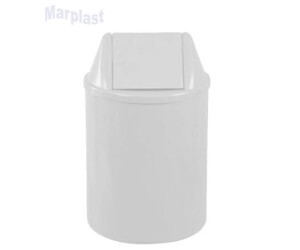 Lixeira 12L branca redonda c/tampa basculante JSN