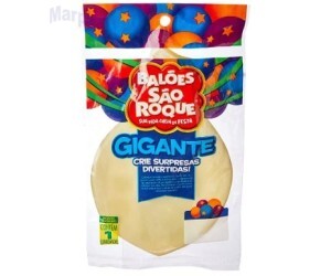 BALAO SÃO ROQUE GIGANTE - TAMANHO 25 -  BRANCA