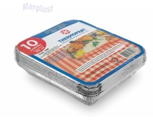 BANDEJA DE ALUMINIO THERMO 3 DIVISÕES C/100