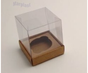 CAIXA CUPCAKE KRAFT 8X8X8CM UN IDEIA