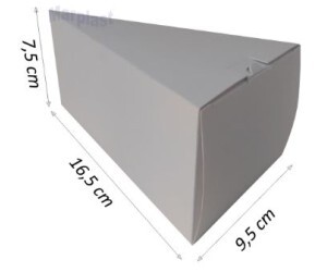 CAIXA FATIA DE TORTA BRANCO 10UN IDEIA