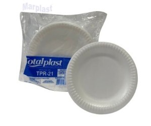 PRATO ISOPOR 23CM CX 200UND TOTALPLAST