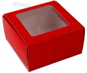 CAIXA GAVETA C/VISOR 8X8X4CM VERM. C/10 IDEIA