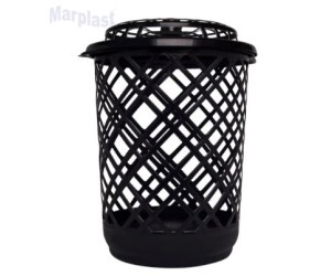 CESTO TELADO 30LITROS PRETO C/ TAMPA 3085 JAGUAR