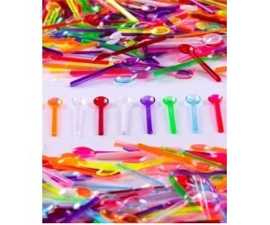 COLHERZINHA COLORIDAS SOLIDA - C/100 UNIDADES