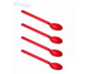 COLHERZINHA VERMELHA TRANSPARENTE- C/100 UNIDADES