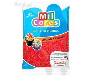 CONFEITO MIÇANGA 500GR VERMELHO N°0 M