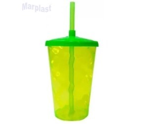 COPO350ML TWISTER C/CANUDO VERDE TASIL