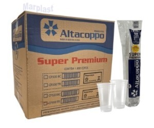 COPO DESCARTÁVEL 550ML TRANSPARENTE PP C/1.000 UNIDADES  ALTACOPO