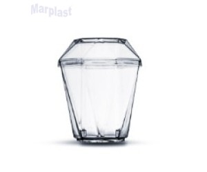 COPO DIAMANTICO C/TAMPA 20ML 10 UNIDADES - PLASTILANIA