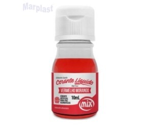 CORANTE LÍQUIDO VERMELHO MORANGO 10ML MIX