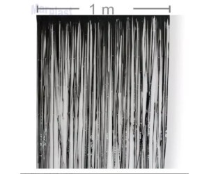 CORTINA DEC. HOLOG. PRETO 2MT