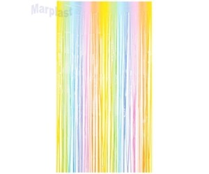 CORTINA DECORATIVA  METALIZADA COLORIDA  CANDY 2mt