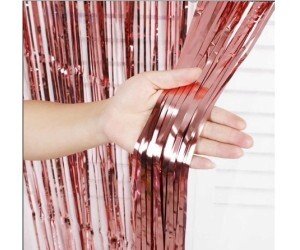 CORTINA P/ DECORAR METALIZADO ROSE GOLD 2MT
