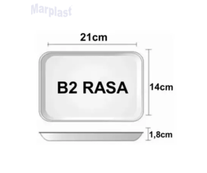 BANDEJA DE ISOPOR B-2 RASA AMARELA TRL-02 C/100 TOTALPLAST