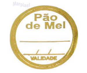 ETIQUETA PAO DE MEL VALIDADE 100 UNIDADES  MAGIA