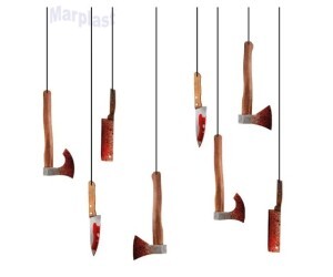 HALLOWEEN DECORAÇÃO FACAS PENDURADAS