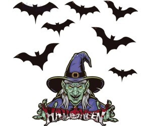 HALLOWEEN DECORAÇÃO DE PAREDE BRUXA