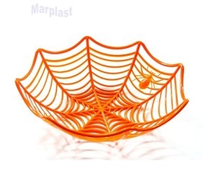 HALLOWEEN PORTA DOCE TEIA DE ARANHA 27X8CM