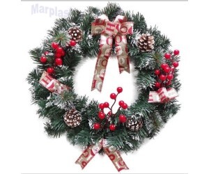 NATAL GUIRLANDA NEVADA C/ LAÇOS