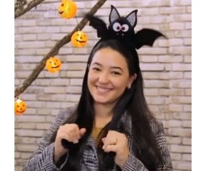 HALLOWEEN TIARA MORCEGO C/ MOVIMENTO PRETO CROMUS