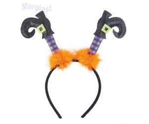 HALLOWEEN TIARA SAPATINHO DA BRUXA PRETO CROMUS