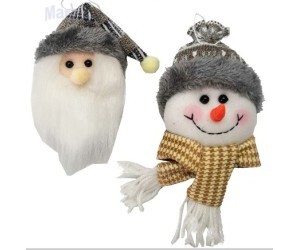 NATAL ENFEITE DE  PENDURAR NOEL/BONECO CINZA