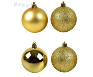 NATAL BOLAS 8CM OURO SORTIDOS C/4 UNIDADES
