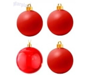 NATAL BOLAS 8CM VERMELHA C/4 UNIDADES