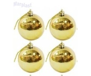NATAL BOLAS 8CM OURO C/4 UNIDADES