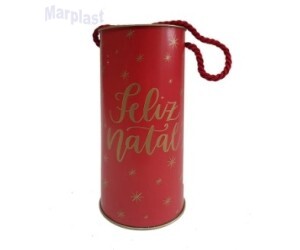 NATAL LATA COM ALÇA PARA PRESENTE SORTIDAS G 27X10CM