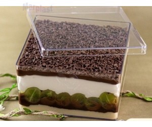 CAKE BOX CRISTAL QUADRADO C/TAMPA BLUE STAR 1,5L