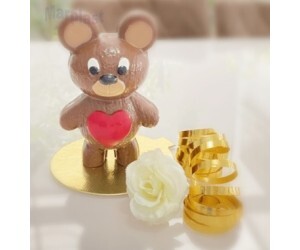 BWB SILICONE URSO CORAÇÃO MEDIO