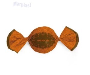 EMBALAGEM PARA TRUFA 14,5X15,5 GOSTOSURA AMENDOIM C/100 UNIDADES