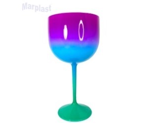 TAÇA GIN FLÚOR VERDE TIFFANY, AZUL E ROXO