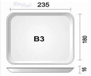 BANDEJA DE ISOPOR B-3 RASA PRETA TRL-03 C/400 TOTALPLAST