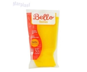 GARFO SOBREMESA C/50 UNIDADES AMARELO