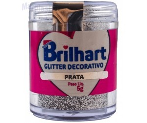GLITTER P/ DECORAÇÃO PRATA 5G BRILHART
