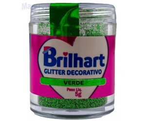 GLITTER P/ DECORAÇÃO VERDE 5G BRILHART