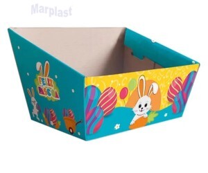 PÁSCOA CESTA M 17X12,5X8CM DOCE DIVERSÃO