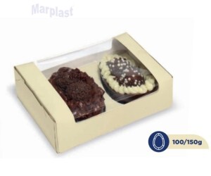 PASCOA CAIXA OVO COLHER 100/150GR C/4 UNIDADES MARFIM