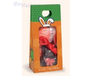 PÁSCOA CAIXA POUCHE C/ VISOR C/5 UNIDADES COELHO