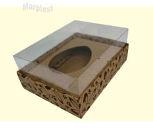 PÁSCOA CAIXA OVO 150GR KRAFT COELHOS COD 268.6 DISTAK