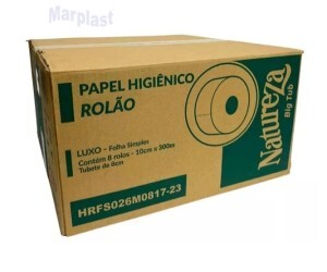 PAPEL HIGIENICO ROLÃO NATUREZA LUXO BIGTUBE 1 CAIXA C/8 UNIDADES C/300 METROS CADA