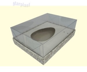 PÁSCOA CAIXA OVO 250/500GR BRANCO/OURO COD.270.9