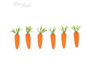 PÁSCOA ENFEITE CENOURAS 6,5CM C/6 UNIDADES SILVER