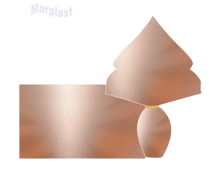 PÁSCOA FOLHA METAL 70X90 ROSÊ GOLD C/3 UNIDADES