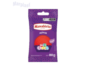 AÇUCAR COLORIDO VERMELHO 80GR MAVALERIO