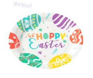 PÁSCOA PRATO HAPPY EASTER 18CM C/8 UNIDADES
